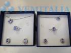LOTTO 18: N.2 PARURE ORO E TANZANITE. Reperto 17b
